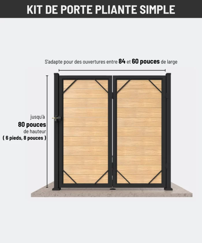 Porte pliante simple 48 inch to 60 inch_01