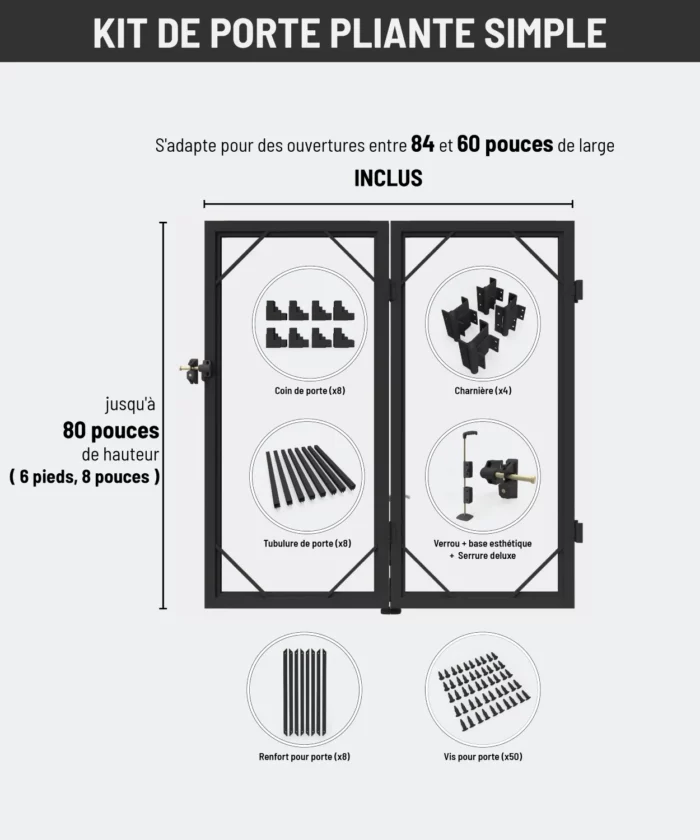 Porte pliante simple 48 inch to 60 inch_02