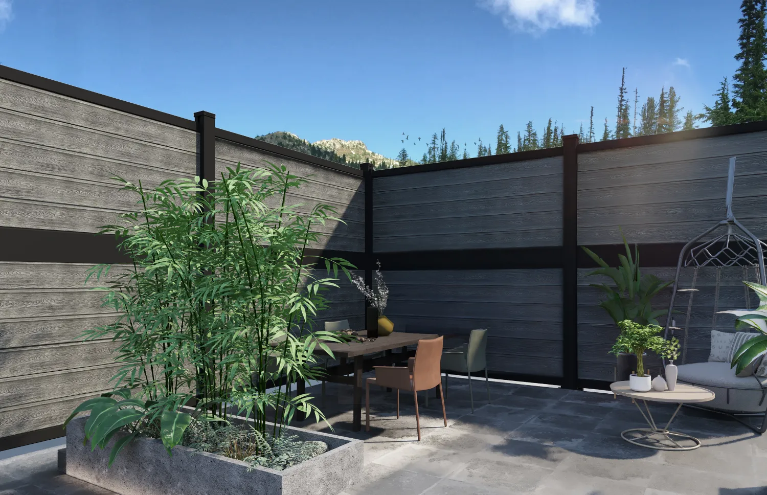 perimeter fencing using commercial fence EZfence HD