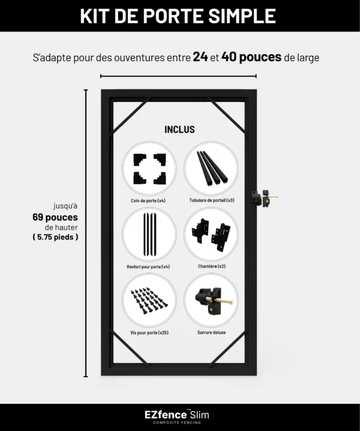 Kit de porte simple 24-40 3