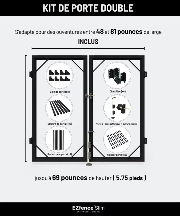 kit de porte double 48-81 3