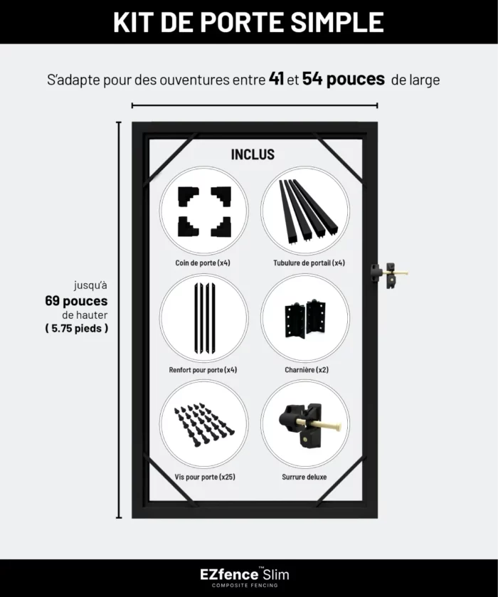 kit de porte simple 41-54 3
