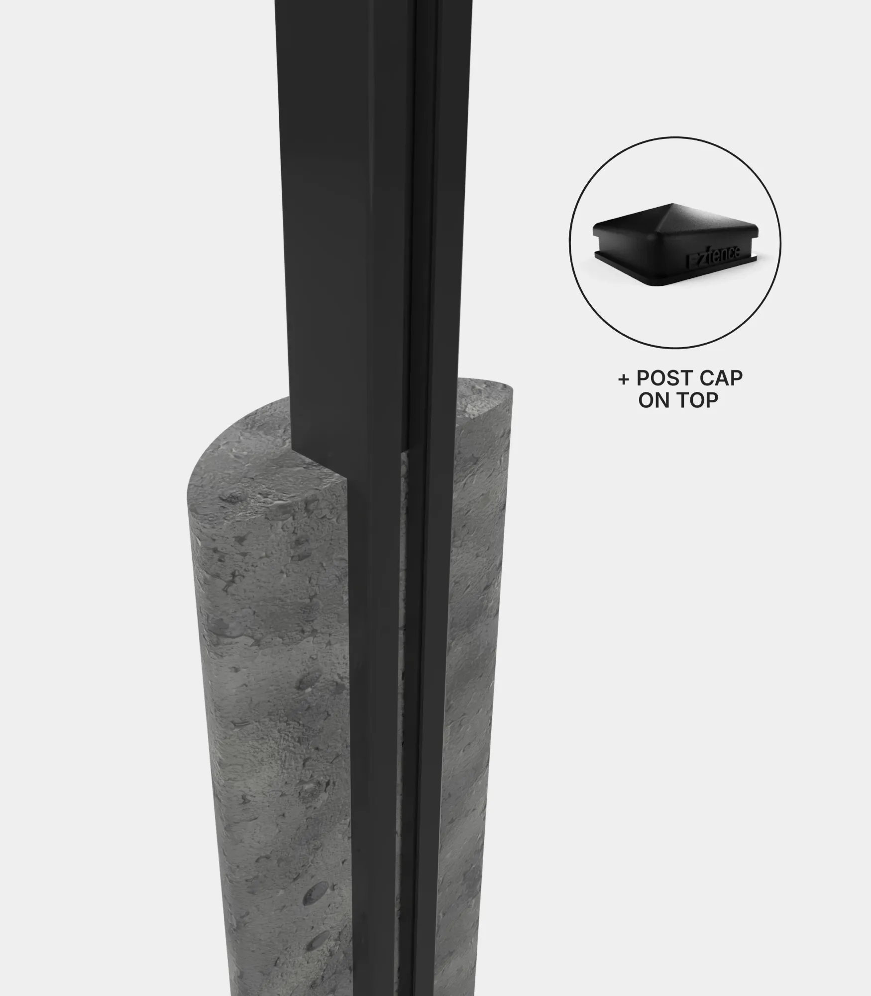 Full Ezfence Slim Line Post for concrete embedment - 2.5