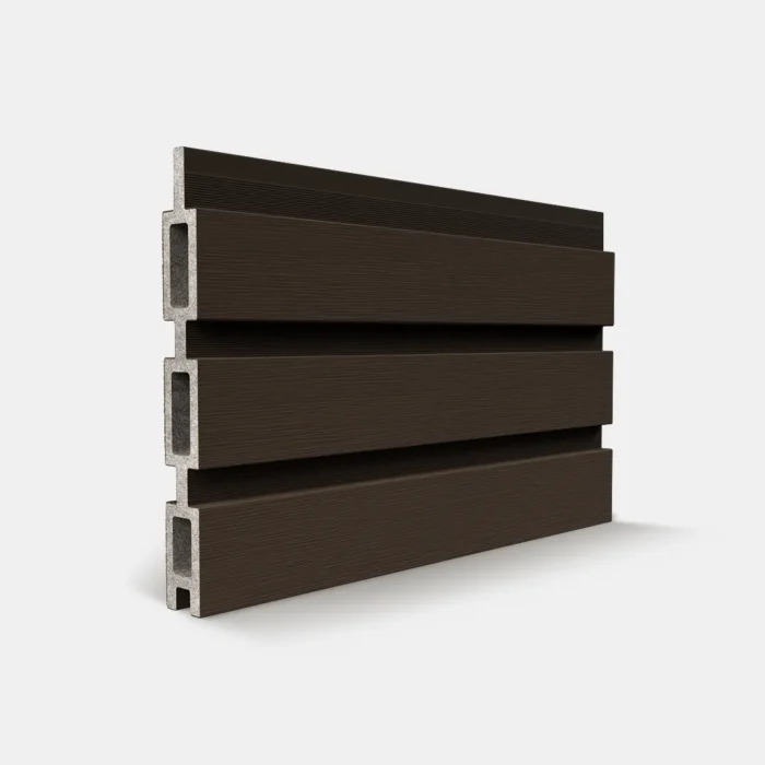 Ezfence Classic fluted boards dark walnut 1