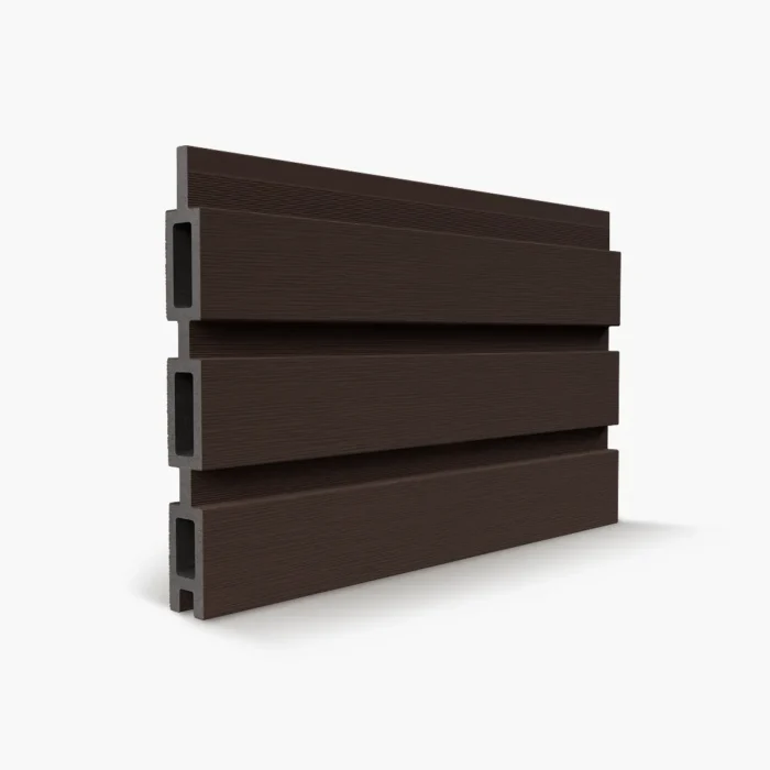 Ezfence Classic fluted fence boards brown 00001