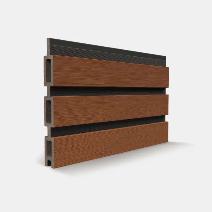 Ezfence Classic shadow fluted fence board Shadow Cedar1